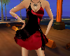 (Fe)black and red dress