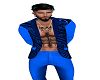 Blue bandana suit
