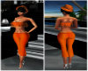 orange top/capri outfit