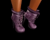 Purple leather boots