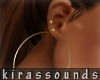 K| Gold Piercing Ear 