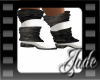 black white gray boots