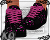 Pink+Black HeartSneakers