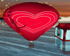 Flying hot balloon Heart
