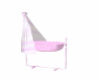 Pink Baby Crib With Baby