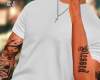 White Tucked T + Tattoo