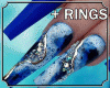 Blue Diamonds Nail+Rings