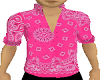 shirt M pink bandana