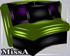 Lime/Purple Sleek Sofa