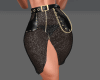 leather skirt - black