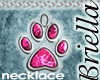 Pink Ice Paw Necklace