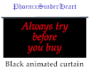 Black animated curtain