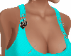 Turquoise top with pins