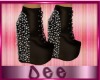 *Spiked* Brn Ankle Boots