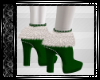 Green & White Suede Boot