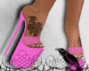 Pink heels + tattoo