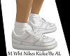 AL/M Wht Nikes Kicks