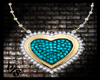 Heart Necklace Blue