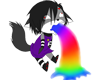 Death Kitty Rainbow Puke