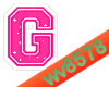 The letter G (Pink)