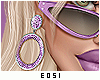 Lilac Hoop Earrings e