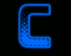 Blue C Neon Letter