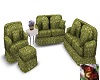219 Sage Floral Sofa Set