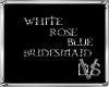 White Rose Blue Bridesma
