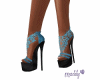 Aqua/Black heels