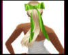 Satin Hair Bow Green