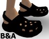 [BA] Groom/Black Crocs