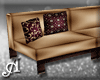 Red Gold Corner Couch