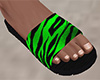 Green Tiger Stripe Sandals 3 (M)