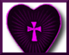 Purple Cross on Heart
