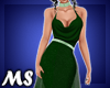 MS Sparkles Gown Green