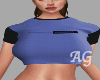 A.G. Blue Crop Top