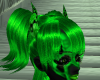 Green/black demon horns