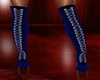 Blue Laceup Boots