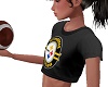 Football Fan Crop T Blk