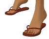 brown flip flops