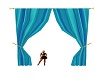 Animated Teal curtains