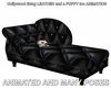 HS Black Leather Chaise