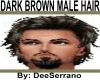 DARK BROWN MALE HAIR