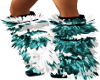 AC*furry boots teal