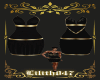 robe de soiree noir  or