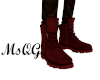 Red Suade Boots