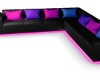 Blk/Neon L Corner Couch