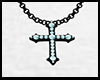 Aquamarine Cross Neck