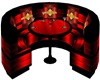 RED ROUND BOOTH 8P