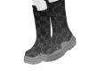 designer boots black